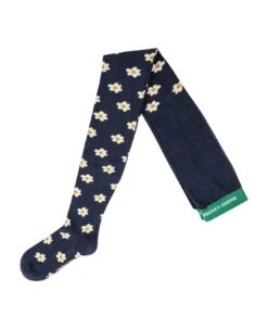 Bobo Choses Blue Tights For Girl With Daisies