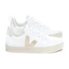 Veja White Organic Cotton Canvas Sneakers
