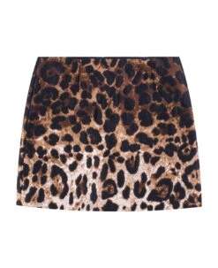 Dolce & Gabbana Short Skirt In Leo Jacquard