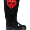 MOSCHINO Black Boots For Girl With Heart -Golden Goose Shop 0e50667bd3d6e0d92625de1fb3cab9ca