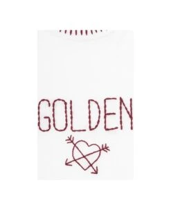 Golden Goose Journey/ Girl's T-shirt/ Cotton Jersey With Golden And Neck Embroidery Include Il Codice Gyp01390 | P001298 -10100 -Golden Goose Shop 1d09820ee02c5fdcb3eb8ba37c9207da