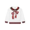 Dolce & Gabbana Felpa Bianca Tema Back To School In Cotone Bambina -Golden Goose Shop 24d8debc24299106de79bb3073dbf0db