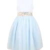 Light-blue Dress For Girl With Tulle Skirt 1 Light-blue Dress For Girl With Tulle Skirt -Golden Goose Shop 2bfb5208ebe3ba0bf876b62ed56a5b76