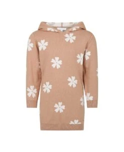Chloé Beige Dress For Girl With Flowers