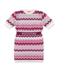 Missoni Abito Multicolor In Misto Lana E Viscosa Bambina