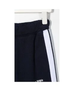 Palm Angels Kids Navy Blue Joggers With Contrast Logo And Stripes -Golden Goose Shop 2e2bc2e0478d411041b09b6b76f254e9