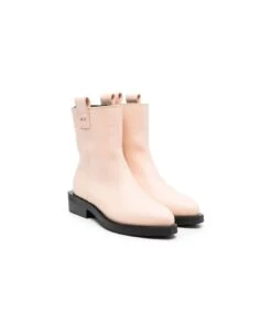 Ankle Boots With Logo Plaque