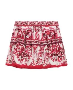 Dolce & Gabbana White/red Skirt Girl