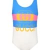Gucci Costume Avorio Per Bambina Con Stampa Vintage E Iconica Doppia Gg -Golden Goose Shop 349f15b2988256b00af0436ac7c2a8e4