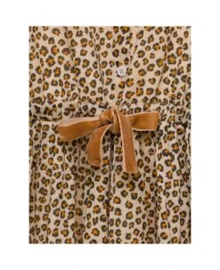 Emile Et Ida Kids Baby Girl's Leopard Dress With Bow -Golden Goose Shop 3587b970bcbad1a401f64eda289e7504