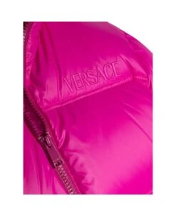Versace Piumino Fucsia Fluo In Nylon Con Cappuccio Bambina -Golden Goose Shop 398126cdd022ffa546b7286c73b58399