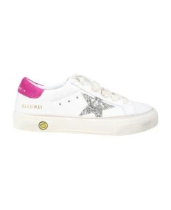 Golden Goose White May Sneakers For Girl With Star