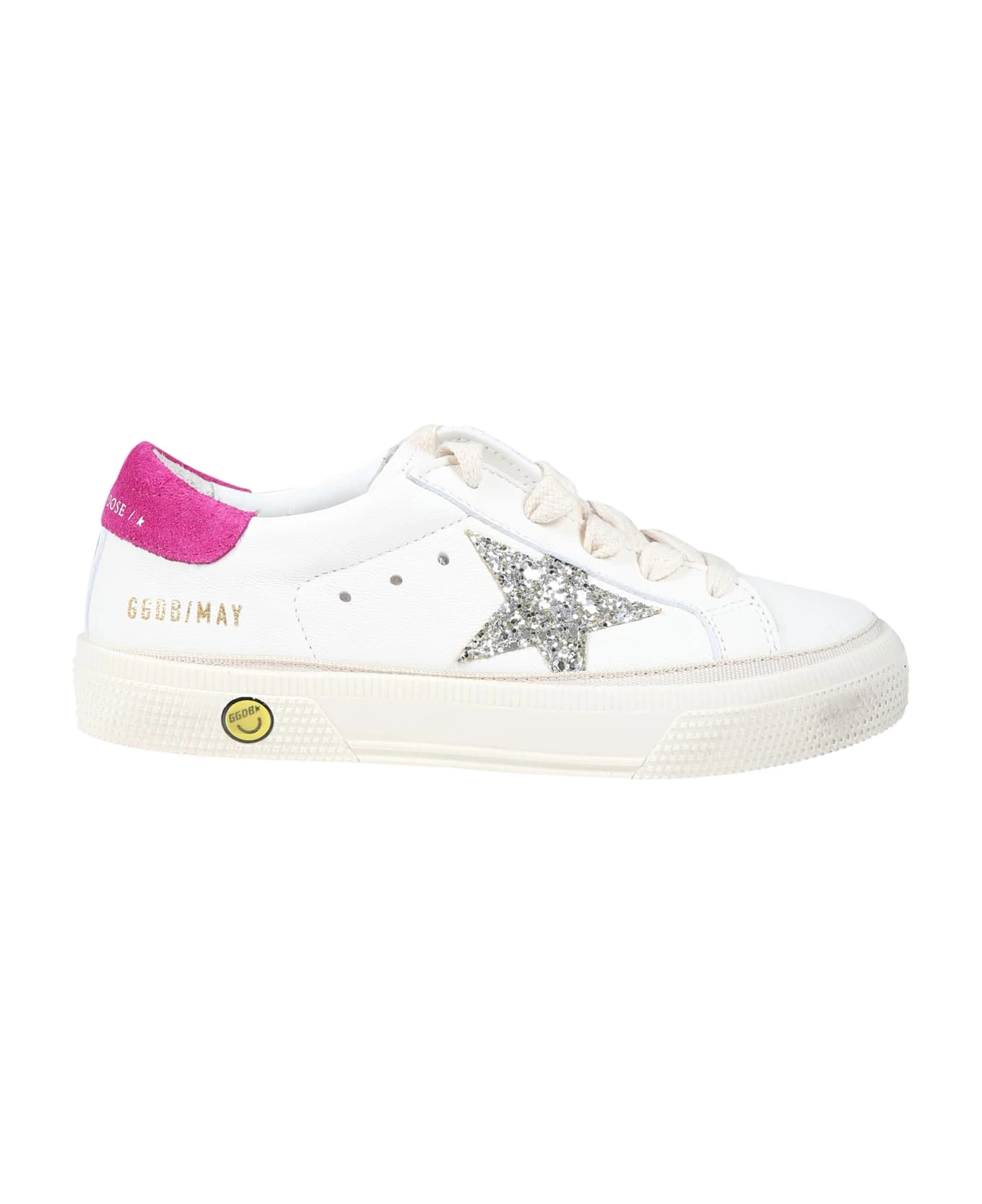 Golden Goose White May Sneakers For Girl With Star 3 Golden Goose White May Sneakers For Girl With Star