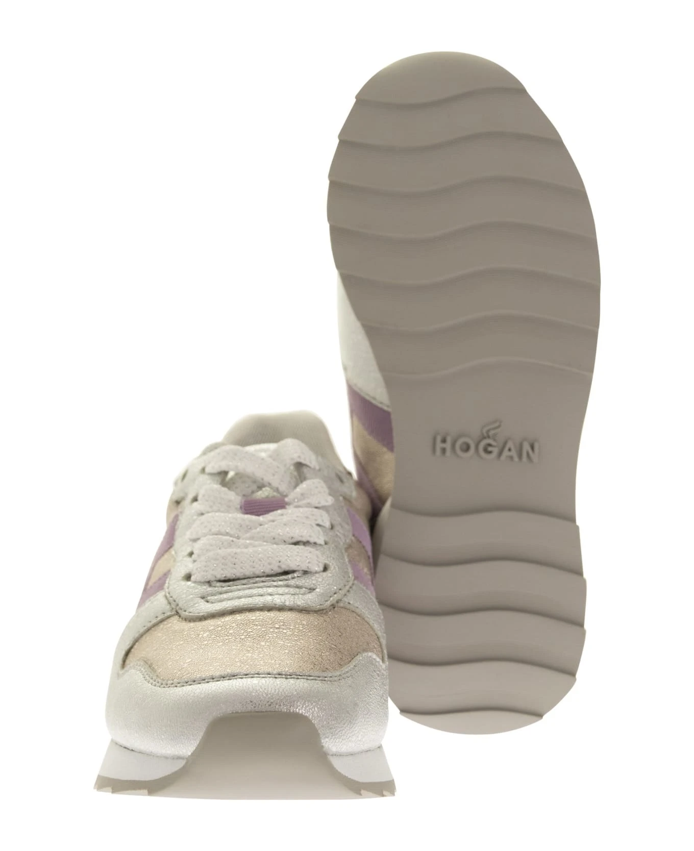 Hogan J484 Metallic Leather Trainers 7 Hogan J484 Metallic Leather Trainers - Image 5