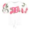 Dolce & Gabbana White T-shirt For Girl With Carnations -Golden Goose Shop 3f3c86cb3a4386a34de02b3ec512f4d7