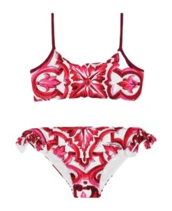 Dolce & Gabbana White/red Bikini Girl