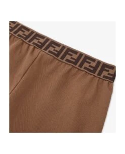 FENDI Brown Gabardine Trousers -Golden Goose Shop 404e7b3c287139bfa887a784ea4d773e