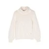 Chloé White Turtleneck Sweater With Logo Embroidery In Cotton And Wool Woman 2 Chloé White Turtleneck Sweater With Logo Embroidery In Cotton And Wool Woman -Golden Goose Shop 423884c90ba8fc58286286604e7ecfa6