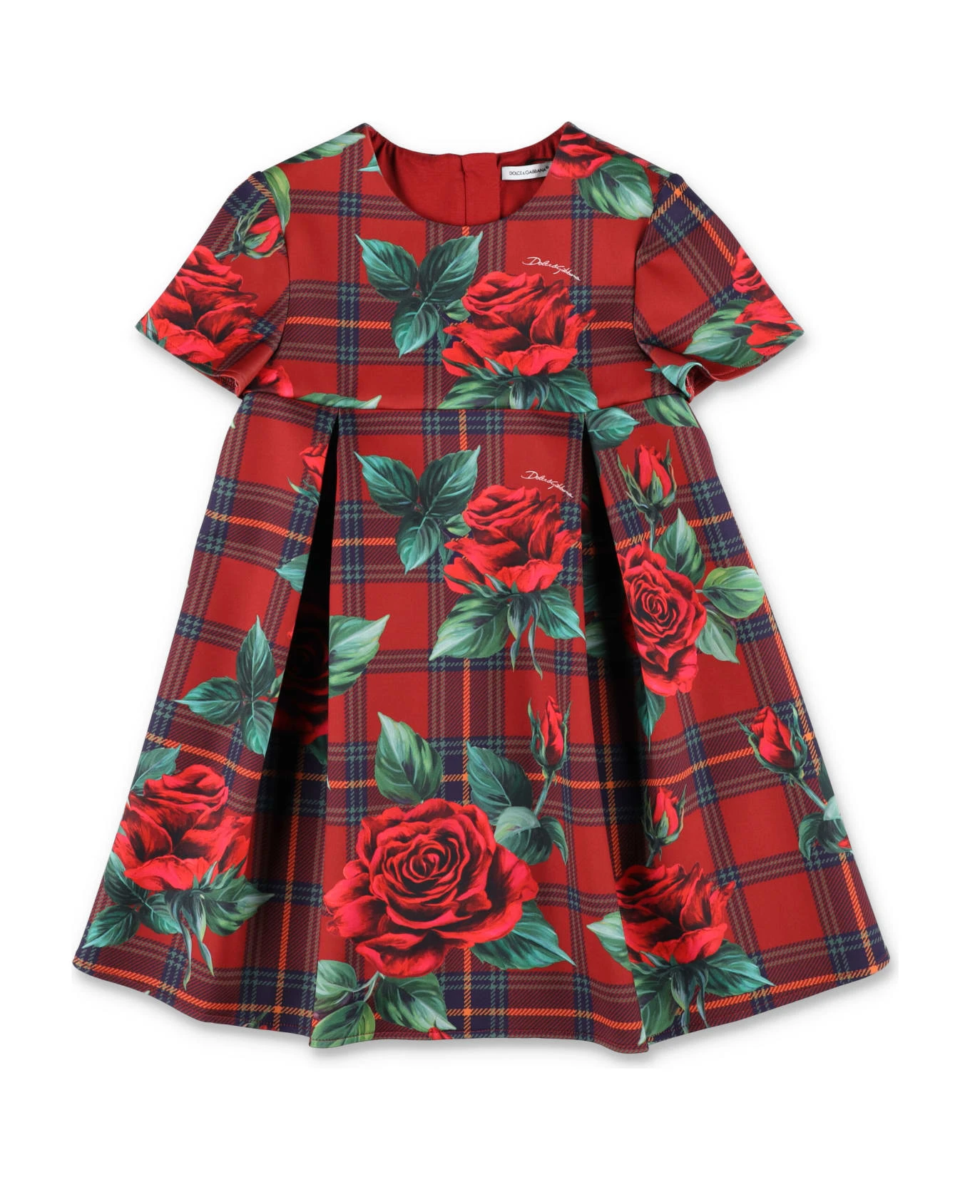Dolce & Gabbana Rose Tartan Print Dress 3 Dolce & Gabbana Rose Tartan Print Dress