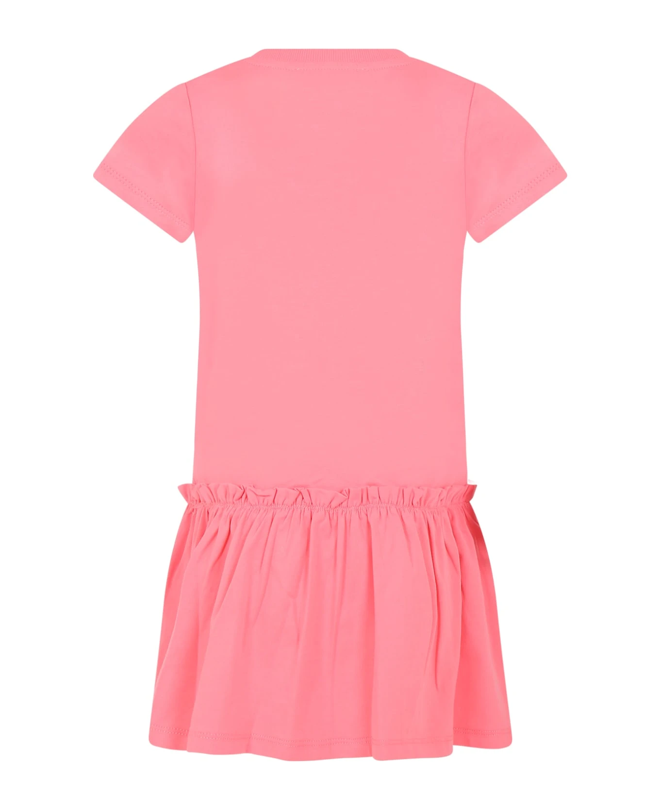 MOSCHINO Pink Dress For Girl With Tdddy Bear And Flowers 4 MOSCHINO Pink Dress For Girl With Tdddy Bear And Flowers - Image 2