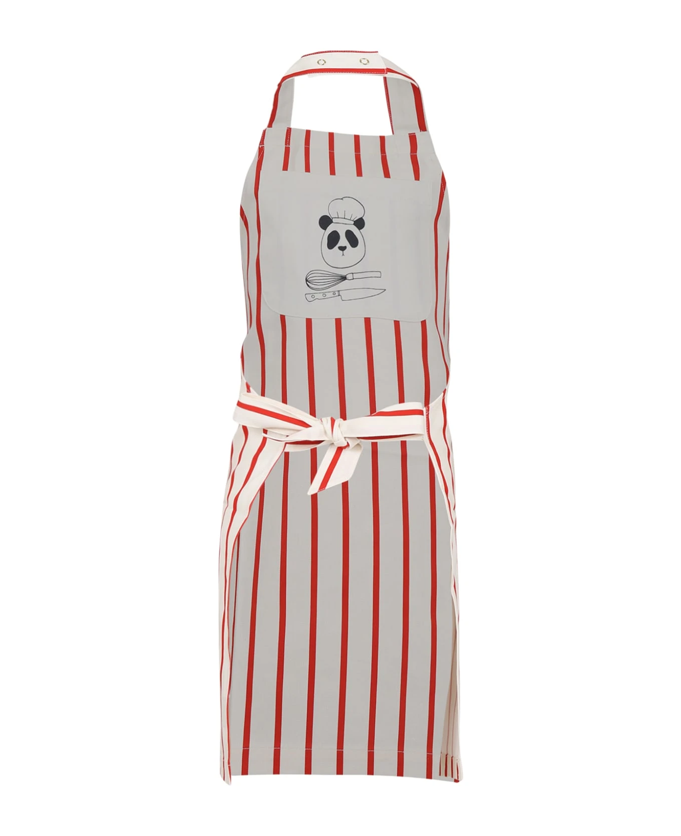 Mini Rodini Ivory Apron For Kids With Panda Chef 4 Mini Rodini Ivory Apron For Kids With Panda Chef - Image 2