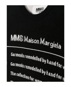 MM6 Maison Margiela Short Sleeve Midi Dress Oversize With Written Print -Golden Goose Shop 4c224e722140d6e6ed7d3f754ccd002b