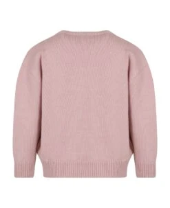FENDI Pink Sweater With Logo For Kids -Golden Goose Shop 4e3e4254b046ddf095398b8c4d860341