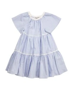 Il Gufo Flounced Cotton Dress