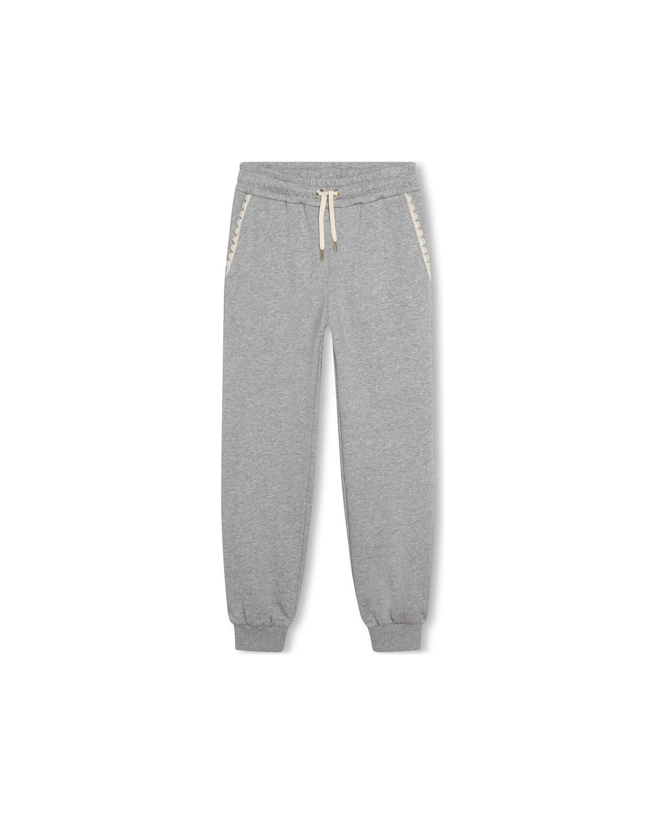 Chloé Grey Joggers With Contrasting Details 3 Chloé Grey Joggers With Contrasting Details