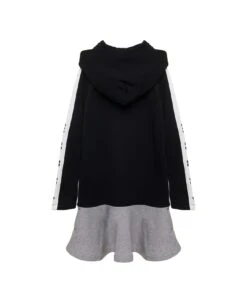 Marni Multicolor Hooded Dress With Branded Sleeves In Cotton Woman -Golden Goose Shop 577cc7e0f28055a77c3321265ff8010f