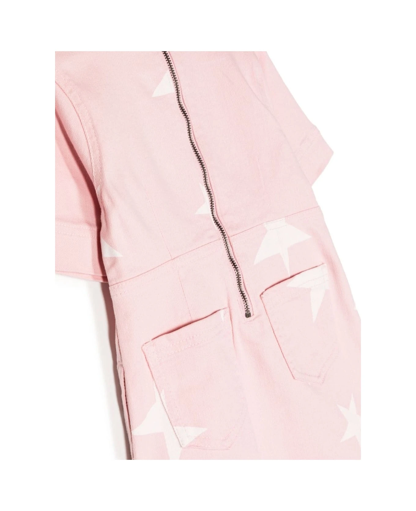 Stella McCartney Kids Pink Denim Dress With Star Print 5 Stella McCartney Kids Pink Denim Dress With Star Print - Image 3