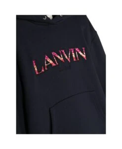 Lanvin Felpa Blu Navy In Cotone Con Cappuccio Bambina -Golden Goose Shop 5c593eb0af4a2c419d30d79d63ffb2a6
