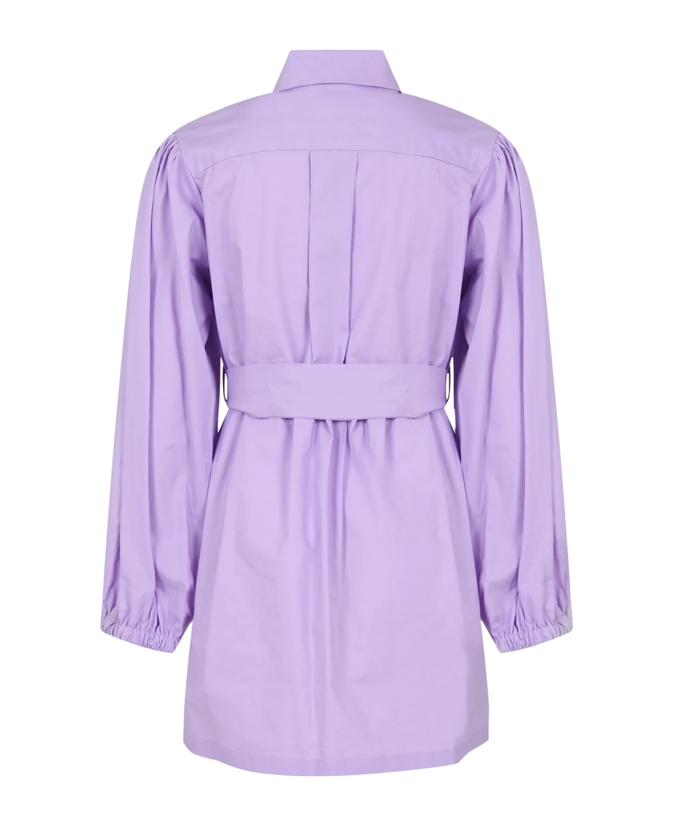 MSGM Lilac Dress For Girl With Logo 4 MSGM Lilac Dress For Girl With Logo - Image 2