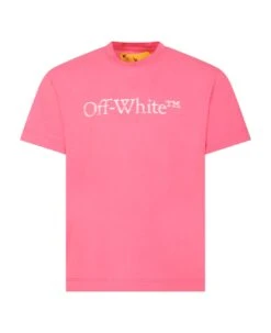 Off-White Fuchsia T-shirt For Girl With Logo