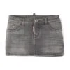 DSQUARED2 Light Grey Stretch-cotton Denim Skirt