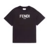 FENDI Black Jersey Junior T-shirt -Golden Goose Shop 64f8773e5a2d6b792b3f54858c120cba