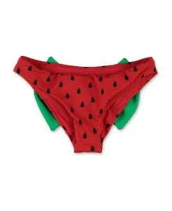Mc2 Saint Barth Costume Slip Da Mare In Lycra Tema Watermelon Bambina