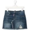 DSQUARED2 Blue Cotton Mini Skirt -Golden Goose Shop 6a0440b7937b682932122f46c86dfc6d