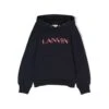 Lanvin Felpa Blu Navy In Cotone Con Cappuccio Bambina -Golden Goose Shop 6a29e4cb75441d223758bcdd1c811fcb