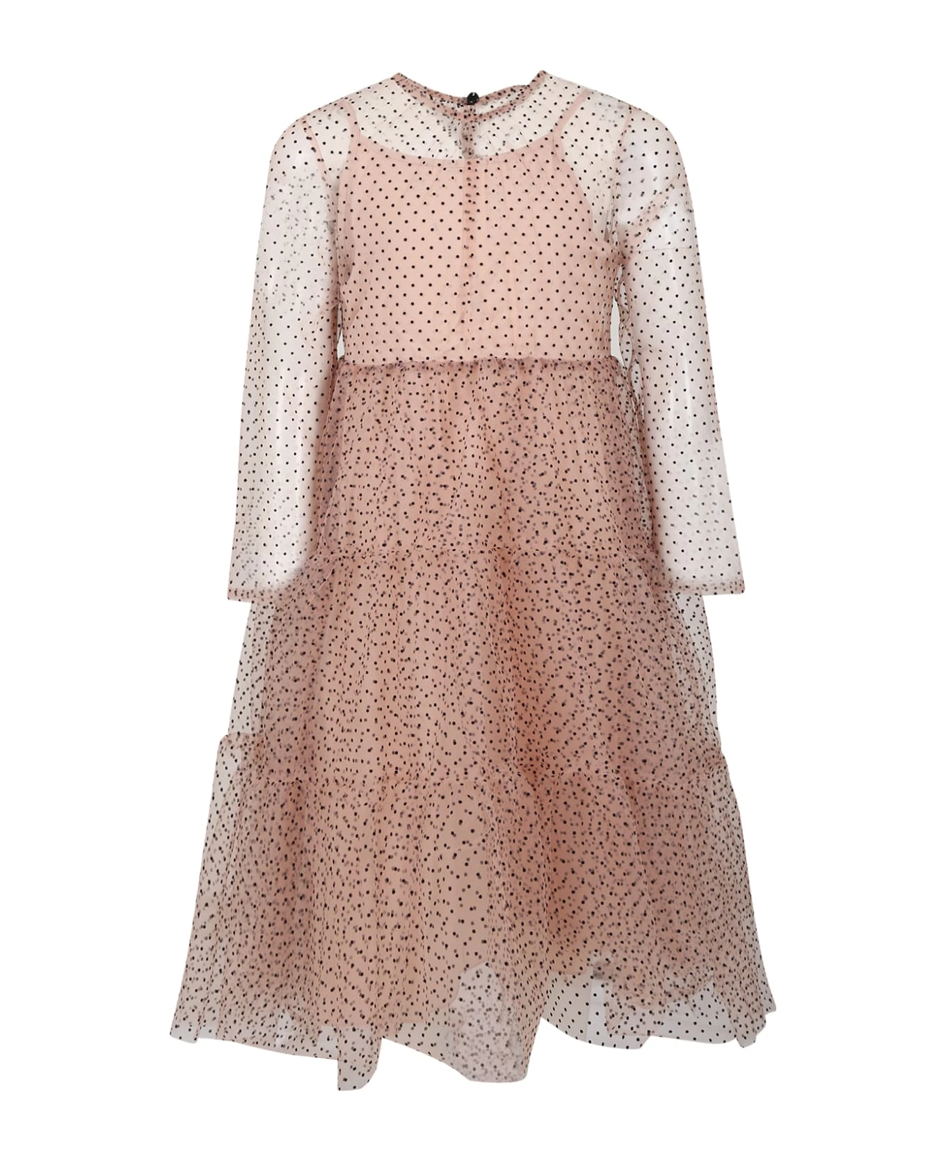 Pink Dress For Girl With Polka Dots 3 Pink Dress For Girl With Polka Dots