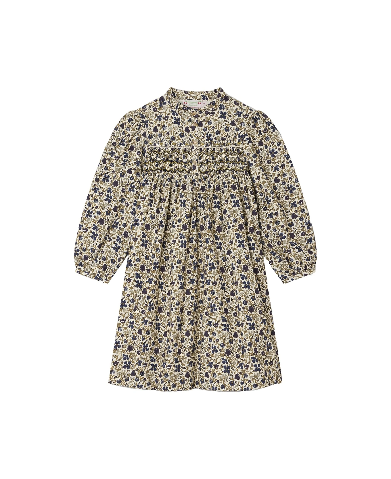 BONPOINT Beige Tamsin Dress With Smock Stitch 3 BONPOINT Beige Tamsin Dress With Smock Stitch