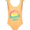 Billieblush Orange Swim Suit For Girl With Palm Tree -Golden Goose Shop 6f60d26479bc12e9863df78296c8c251