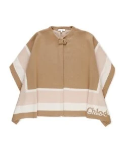 Chloé Cotton And Wool Blended Poncho