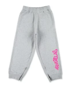 MM6 Maison Margiela Shiny Logo Print Jogging Pants