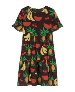 Mini Rodini Brown/multicolor Dress Girl
