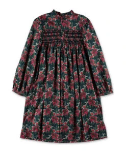 Bonpoint Abito Stampato In Popeline Di Cotone Bambina