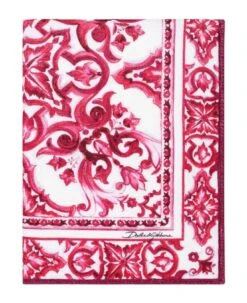 Dolce & Gabbana White/fuchsia Beach Towel Girl