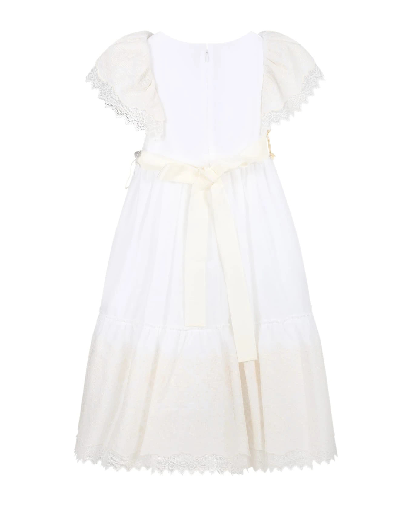White Dress For Girl With Embroidery 4 White Dress For Girl With Embroidery - Image 2