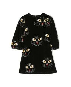 Mini Rodini Cat Face Velour Dress -Golden Goose Shop 8532027738b120d85830257d96ef9dc6