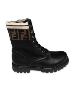 Fendi Biker Neri In Pelle E Tessuto Con Inserto Logo Bambina -Golden Goose Shop 863d89c80799078e1c39cf4db9a1d4f7